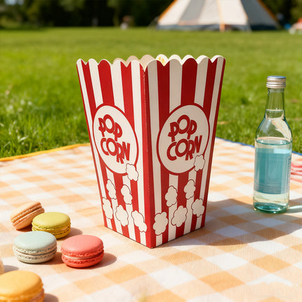 50PCS Popcorn Boxes Paperboard Greaseproof for Snack Food Serving Containers