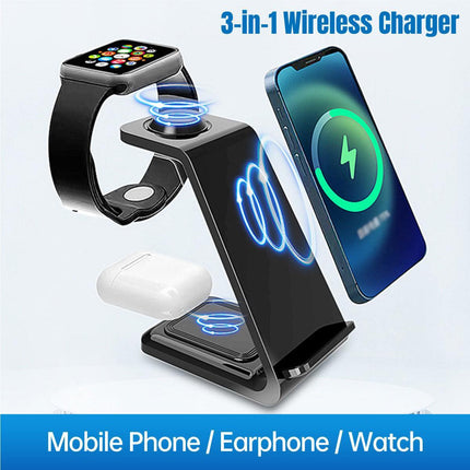 Multi Function 3 in 1 Wireless Charger for Watch Mobile Folding Fast Charging