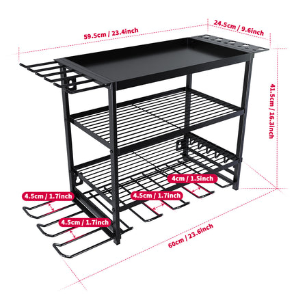 Wall-Mounted Tool Storage Rack Durable Space Saving for Garage Workshop Storage