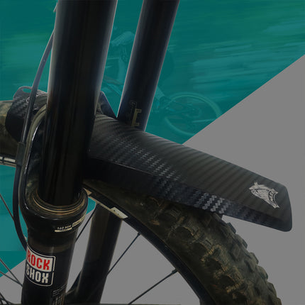 Mountain Bike Mudguard PP5 Carbon Weave Front Rear Wheel 15.6 x 27.2cm