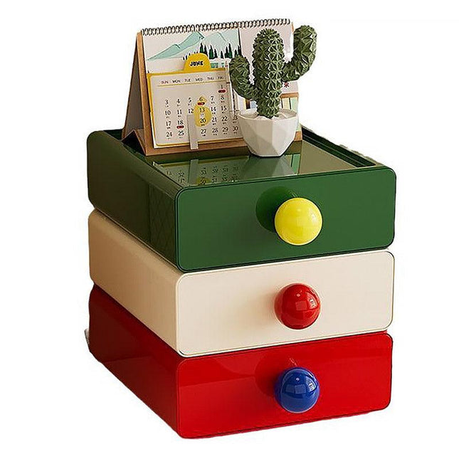 3pcs Premium Desktop Organizer Drawer Set Efficient Office and Home Storage