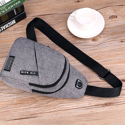 Large Capacity Crossbody Bag With Headphone Jack Durable For Daily Travel Work