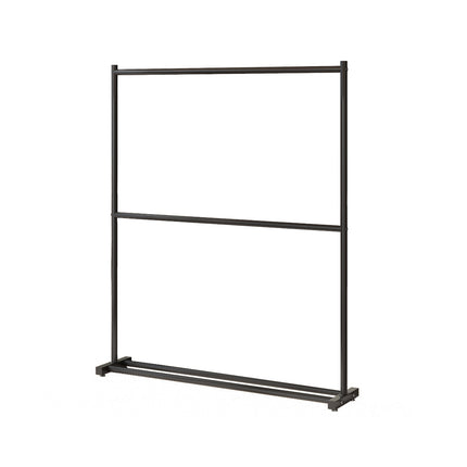Double Layer Clothes Rack Durable Metal Frame Sturdy for Living Room Balcony Use