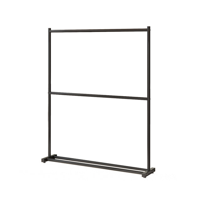 Double Layer Clothes Rack Durable Metal Frame Sturdy for Living Room Balcony Use