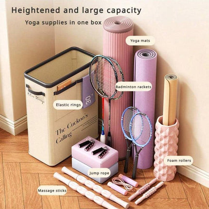 Yoga Mat Storage Box Home Sports Equipment Organiser Basket for Yoga Accessories