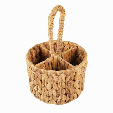 Handmade Woven Round Storage Basket Simple Hand Placement Basket for Home Decor