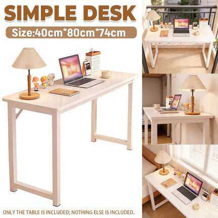 Long Narrow Study Workbench Computer Desk Writing Table For Home Office Compact