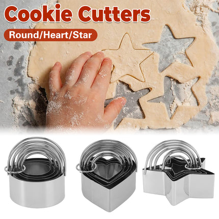 5PCS Stainless Steel Cookie Bread Baking Mold NonStick Home Kitchen Baking Tools