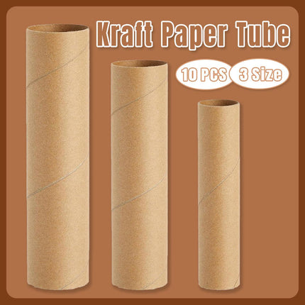 Kraft Paper Tubes 10pcs Round Poster Packaging Tubes Handmade Storage Containers