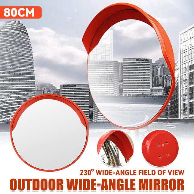 80cm Outdoor Convex Traffic Mirror Wide Angle Blind Spot Driveway Warehouse
