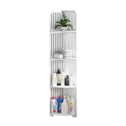 4-Tier Corner Shelf Freestanding Storage Rack Large Capacity for Toilet Kitchen