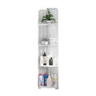 4-Tier Corner Shelf Freestanding Storage Rack Large Capacity for Toilet Kitchen