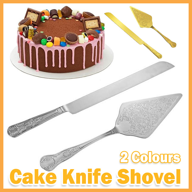 Stainless Steel Cake Knife Scoop Baking Tools Dessert Cutter Server Utensils