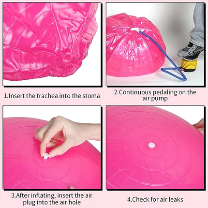 Thickened Capsule Shape Yoga Pilates Ball Anti Burst Fitness Stability Trainer with Pump