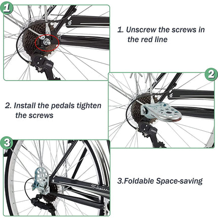Bike Rear Seat Kit Set Carrier Cushion Backrest Footrest Safe for Bicycle Use