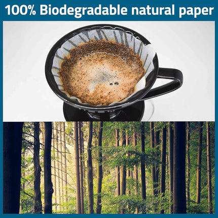 Coffee Filter Paper 100PCS Model A Conical Natural Paper For Drip Coffee Machine