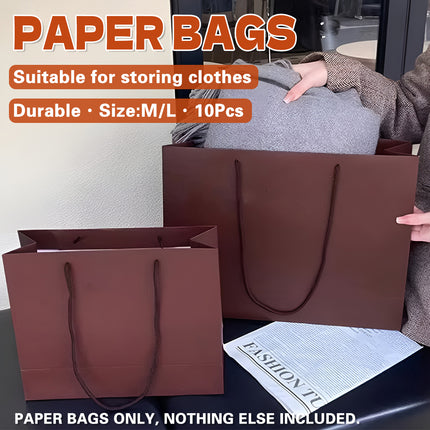 10PCS Clothing Gift Bags High-Quality Durable for Apparel Shopping Bag Packaging