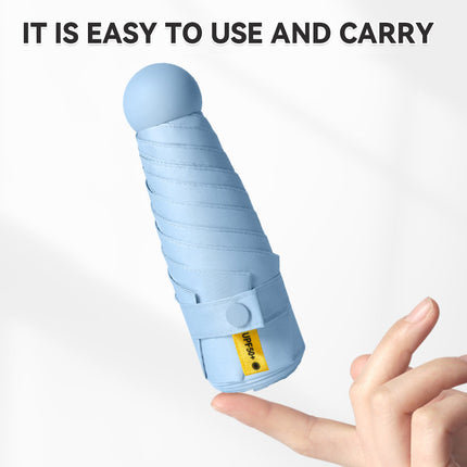 Portable Foldable Umbrella with Zipper Storage Bag Travel Commuter Rain-Proof