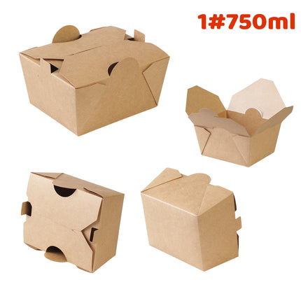50PCS Food Packaging Box With Lids Leakproof Oilproof Food-Grade Durable Use