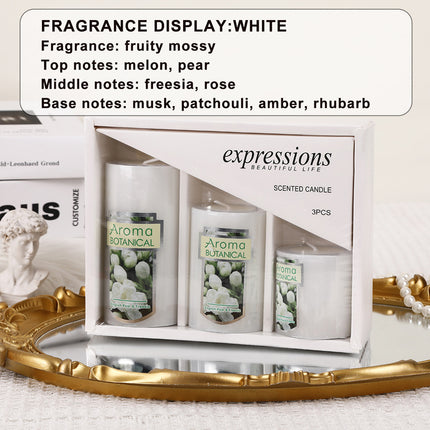Classic Simple Cylindrical Scented Candles for Home Use Aromatherapy Decoration