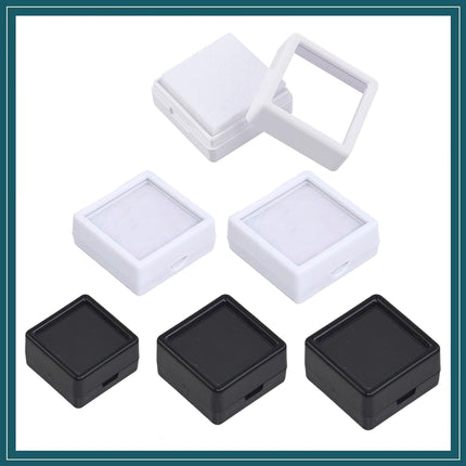 Glass Cover Transparent Bare Stone Box Diamond Acrylic Gem Display Storage Props