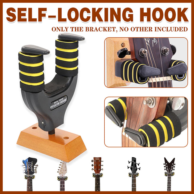 Guitar Stand Self Locking Hook Wall Mounted Hanger Guitar Hook Heavy Duty Holder