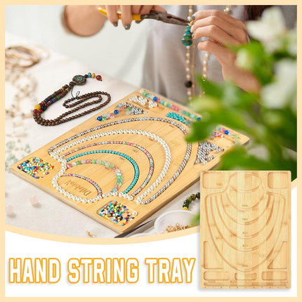 Wooden Beading Board DIY Bracelet Anklet String Design Bead Decoration Plate