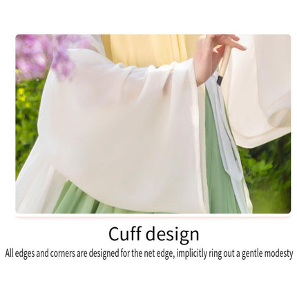 Hanfu Beizi Jacket Beige Traditional Chinese Long Coat for Spring/Summer Wear
