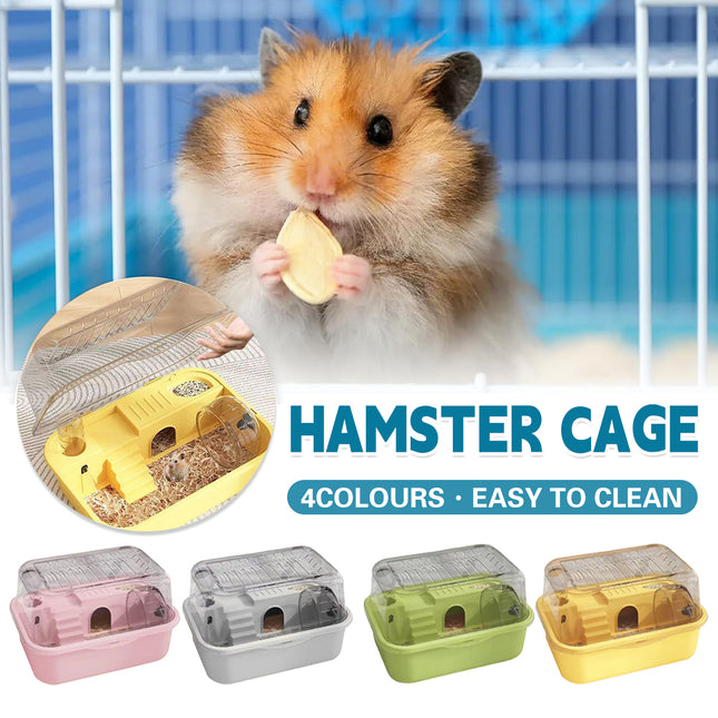 Hamster Cage Plastic Acrylic Ventilated Double Level 35 x 25 x 18.5cm 4 Colours