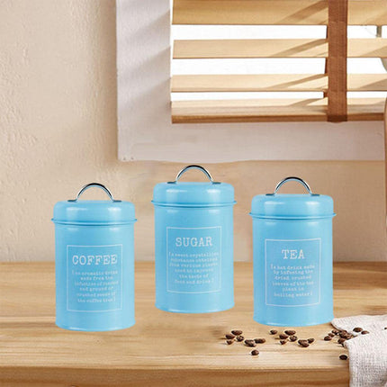 3PCS Sealed Storage Canister Set Milk Powder Coffee Container Kitchen Organizer