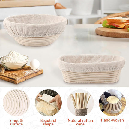 Fermentation Basket Baking Tool Rattan Woven Household Bread Proofing Basket
