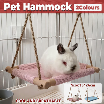 Small Pet Hammock Durable Breathable Mesh Hanging Bed for Indoor Cage Pets Use