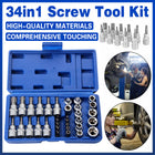 34 in 1 Screw Combination Tool Multi Function Screwdriver Repair Kit Household
