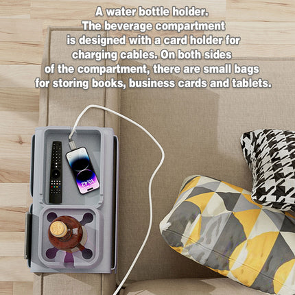 Multifunctional Sofa Armrest Tray Table Living Room Couch Side Table Organizer