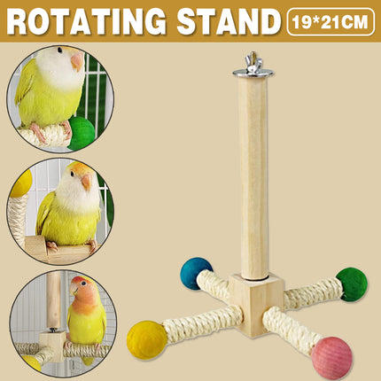 Parrot Toy Rotating Station Stand for Parrots Cockatiel Bird For Small Birds