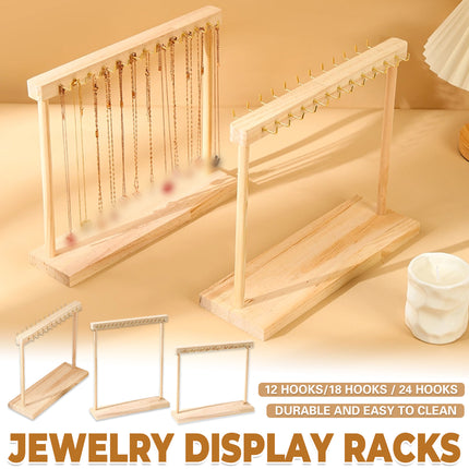 Solid Wood Necklace Jewelry Display Racks for Home Store Showcase Storage
