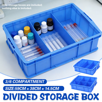 Thickened Plastic Storage Box 3/6 Compartments Storage Box for Hardware Tools