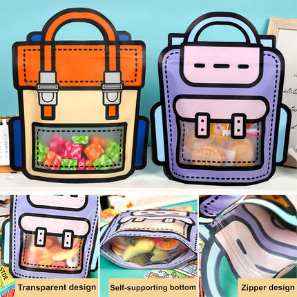 50pcs Portable Gift Bags Toy Snack Packing Bags Small Clear Storage Pouch