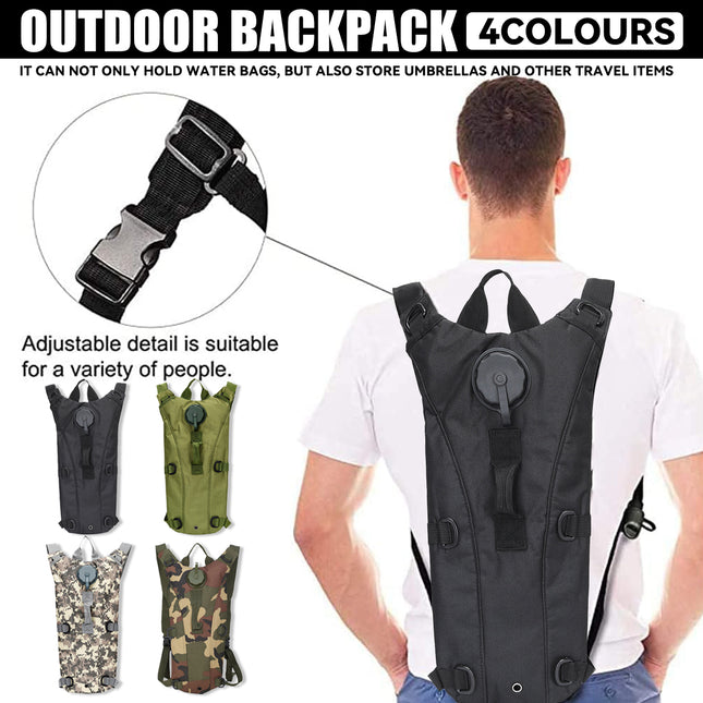 Hydration Bladder Backpack 3L Outdoor Cycling Hiking Running 4 Colours 46 x 24cm