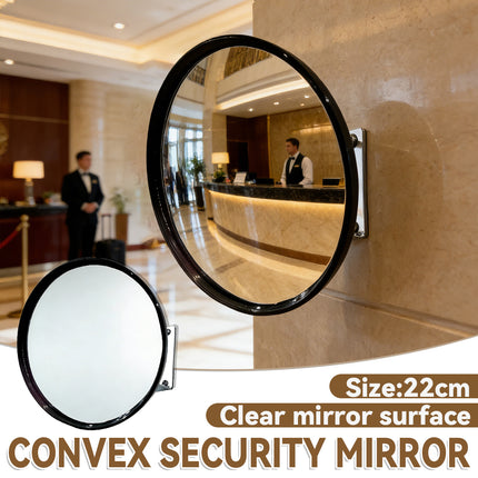Round Convex Security Mirror 22cm Lightweight Shatterproof Blind Spot Mirror