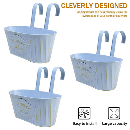 Hanging Planters for Indoor Outdoor Double Hook Wall Bracket Flower Pots Metal