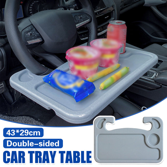 Car Steering Wheel Tray Table Coffee Holder Laptop Stand Sturdy Eating