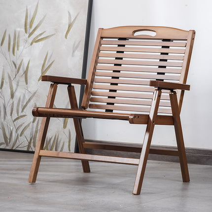 Bamboo Portable Foldable Chair With Backrest Breathable Sturdy Easy Storage