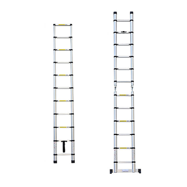 Retractable Ladder 320/380cm Aluminium Alloy Anti-Slip Striper Pedals Stable