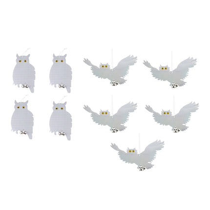 Reflective Owl Bird Deterrent Hanging Garden Yard Pest Control Outdoor