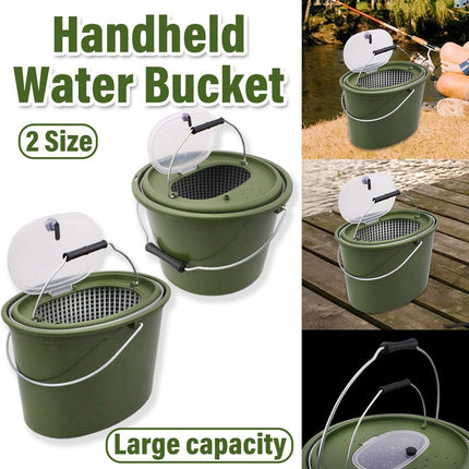 Portable Double Live Fish Bucket Breathable Fish Storage Container for Fishing