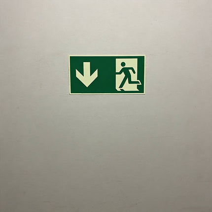 Glow in the Dark Exit Sign Stickers 10 Pack 30x15cm