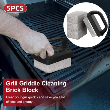 5pcs Teppanyaki Grill Cleaning Brush Set BBQ Cleaning Grill Net Scrubber Tool