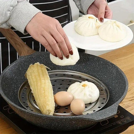 3pcs Stainless Steel Steamer Basket Steamer Tray Rack Waterproof Steam Cooking