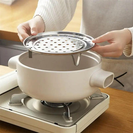 3pcs Stainless Steel Steamer Basket Steamer Tray Rack Waterproof Steam Cooking